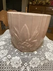McCoy Jardiniere Vintage Pink Lotus  Water Lily Flower Pot  / Planter  6.5” X 7”