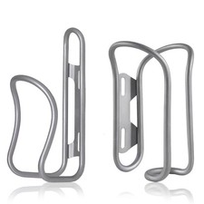 Titanium Bike Water Bottle Cages, 2-Pack, Lightweight and Durable SLIVER