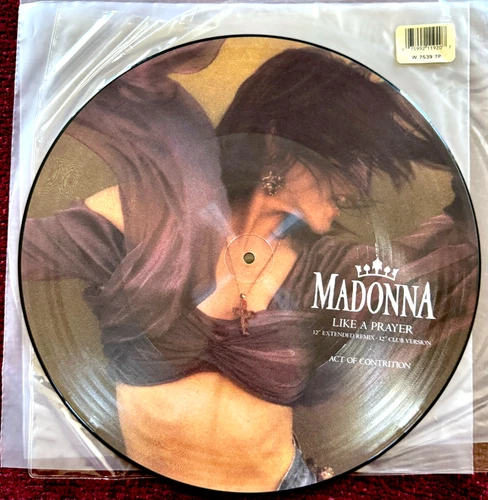 MADONNA LIKE A PRAYER 1989 PICTURE DISC VINYL PROMO CATALOG BAG TAG PEPSI ALBUM