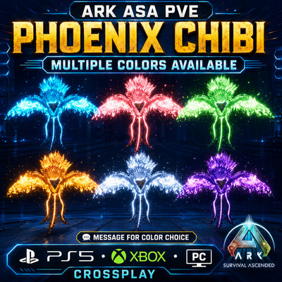 ARK ASA Phoenix Chibi | Rare Chibi Pet | Official PVE | PS5 Xbox PC Crossplay