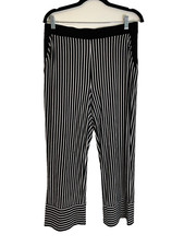 Sz 12 Joseph Ribkoff Straight Leg High Waist Stretchy Comfort Stripped Pants