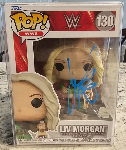 LIV MORGAN AUTOGRAPHED FUNKO POP 130 JSA COA RARE WWE WRESTLING WITH CASE