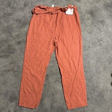 Social Standard By Sanctuary Womens Pants XXL Melody High Waist Paperbag Marsala