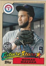 2017 TOPPS SERIES 1 30TH ANNIVERSARY 1987 WOOD NOMAR MAZARA TEXAS FUTURE STARS 
