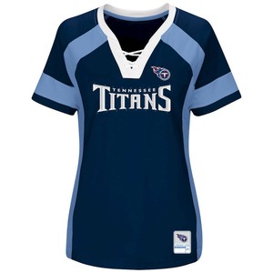 NEW MAJESTIC NFL Team Apparel TENNESSEE TITANS V-Neck &hellip;
