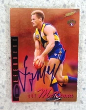1996 Select Centenary AFL Card:  GUY McKENNA (West Coast Eagles) ......  Signed