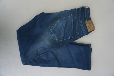 SCHOOL RAG Lou Damen Jeans high waist stretch 7/8 Hose W24 L28 used blau NEU.