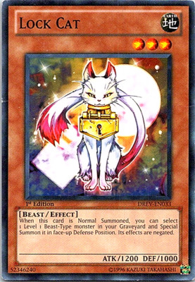 Lock Cat DREV-EN033 Yu-Gi-Oh! Card Heavy Play 1st Edition