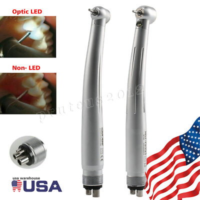 USA! Dental (LED E-generator Optics) High Speed Handpiece 4/2Hole Turbine