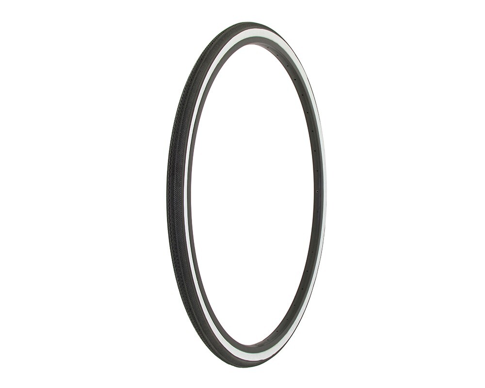 Lot De 2 Pneus Vélo ALTALINE 27 X 1-1/4 Touring, Noir/gomme, Semi-slick, Taiwan