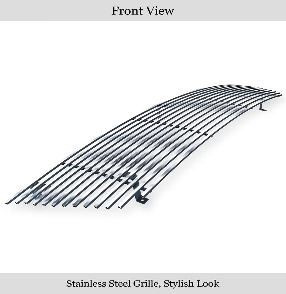 Fits 1992-2007 Ford Econoline Van Upper Stainless Polished Chrome Billet Grille - Image 2 of 4