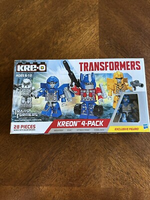 KREON 4-PACK Transformers Kre-o Universal Optimus Evac Megatron Bumblebee A9370