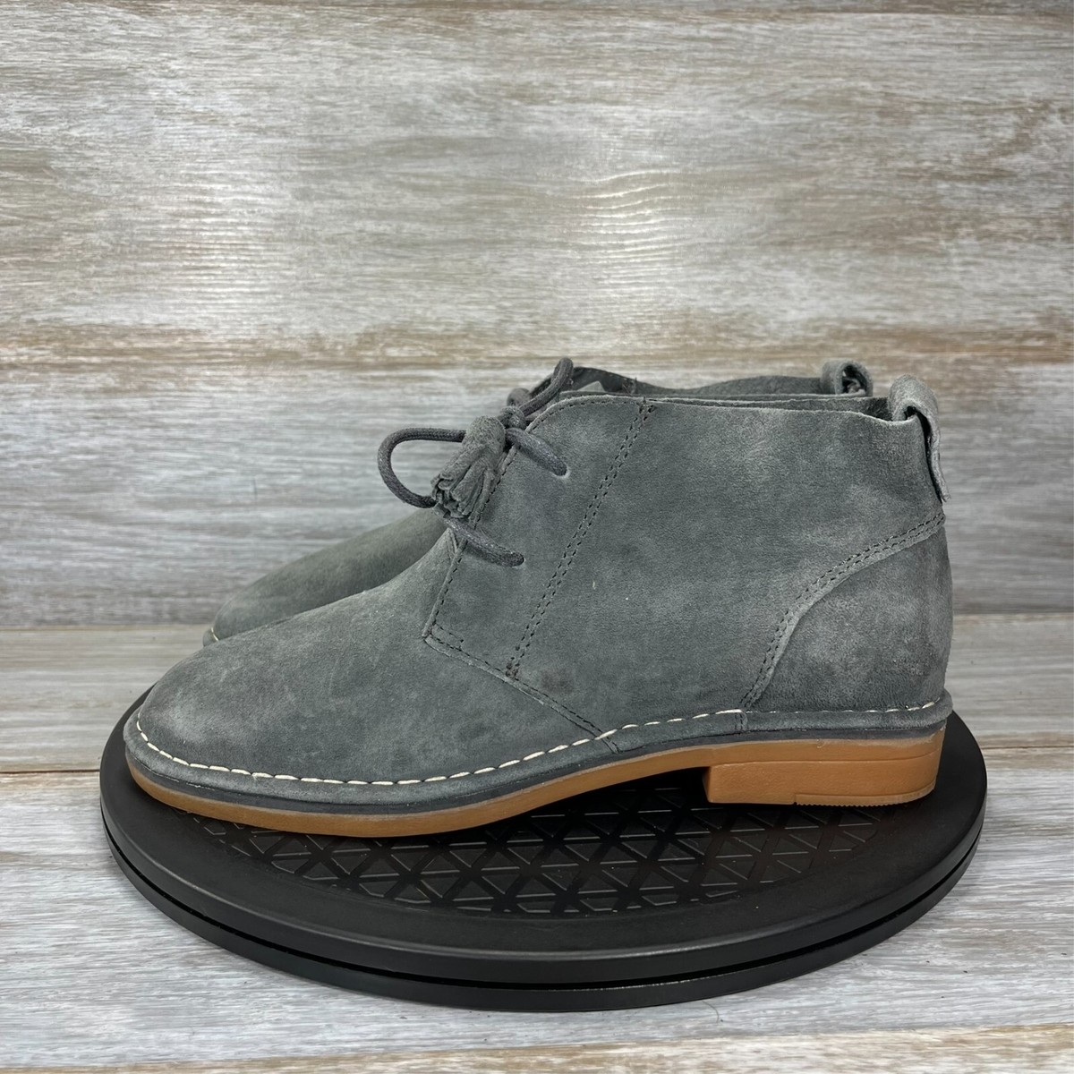 Hush Puppies Women's Cyra Catelyn Gray Suede Lace Up Chukka Boots