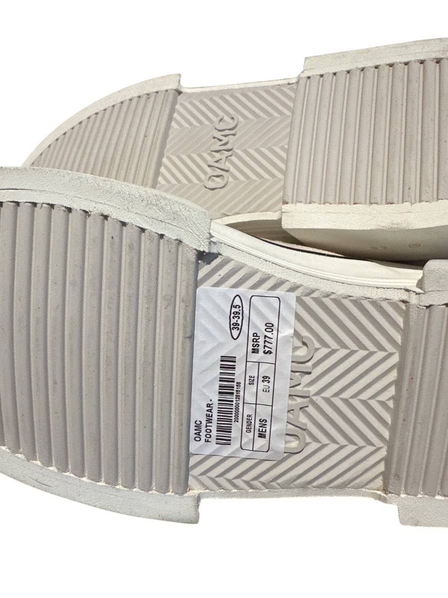OAMC Canvas Slip-On Sneakers Logo & Textured Platform Sole  display picture 2