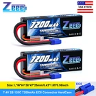 2x Zeee 7.4V 120C 7200mAh 2S Lipo Battery EC5 HardCase for RC Car Truck Tank