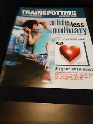 Ash A Life Less Ordinary Rare Original Radio Promo Poster Ad Framed!
