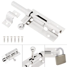 2x Heavy Duty Metal Garden Gate Shed Room Sliding Door Security Bolt Latch Catch