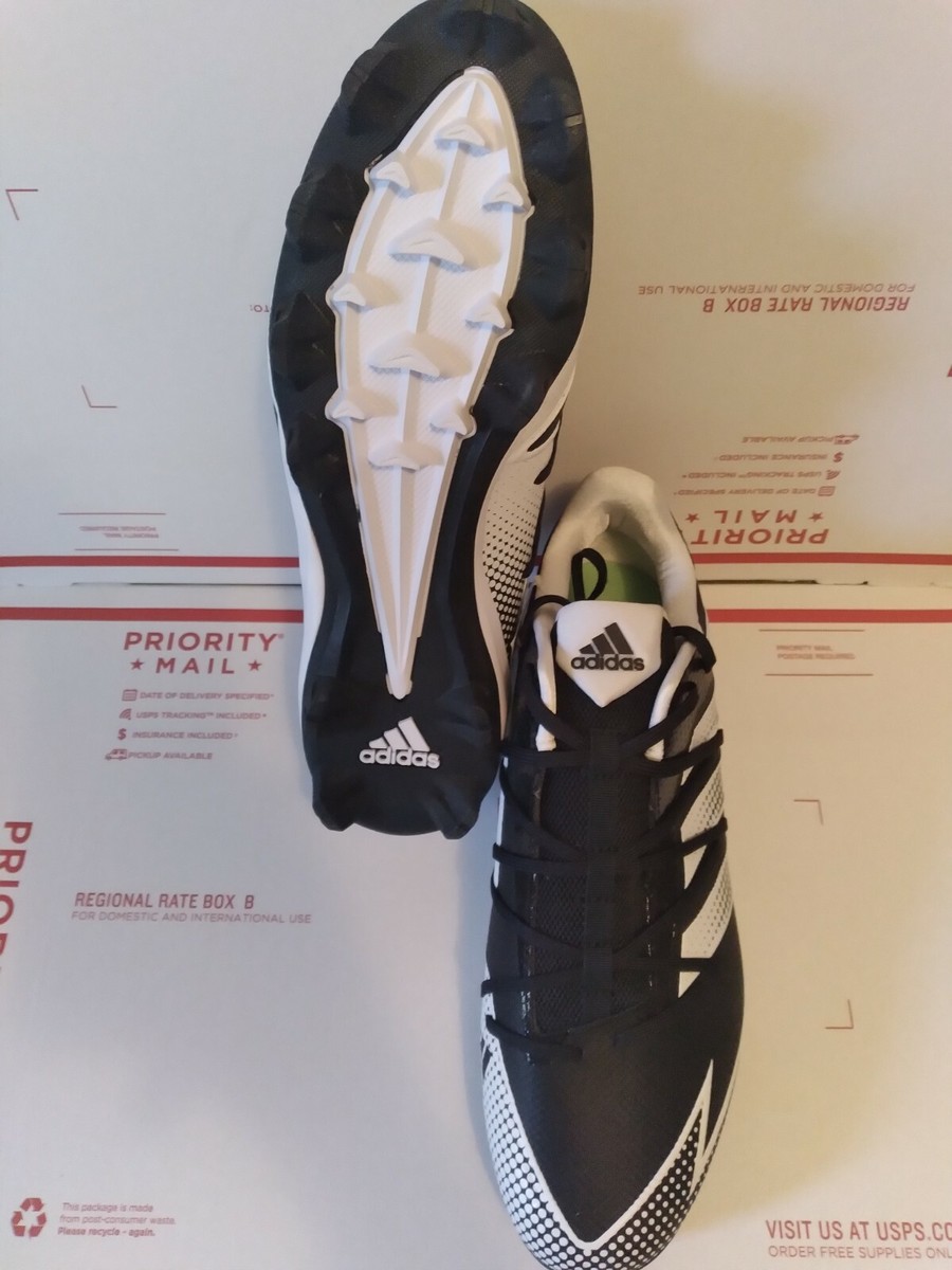 Adidas Mens Afterburner 7 MD Baseball Cleats Black White  display picture 3