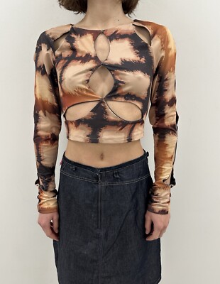 Jaded London Top Womens Long Sleeve Crazy Rave Festival Party y2k