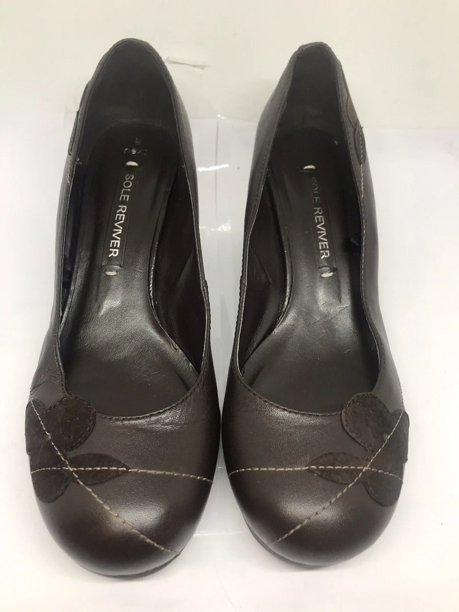 Next Sole Reviver Dark Brown Leather Shoes Size 6.5 Q13