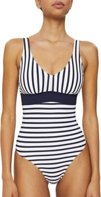 ESPRIT Women's Hamptons Beach RCSpad. One Piece Swimsuit, Navy 3, 14 UK