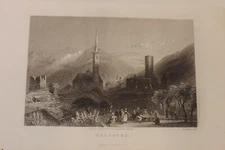 VICTORIAN GERMAN PRINT MALSBURG GERMANY 20cms by 13cms P260