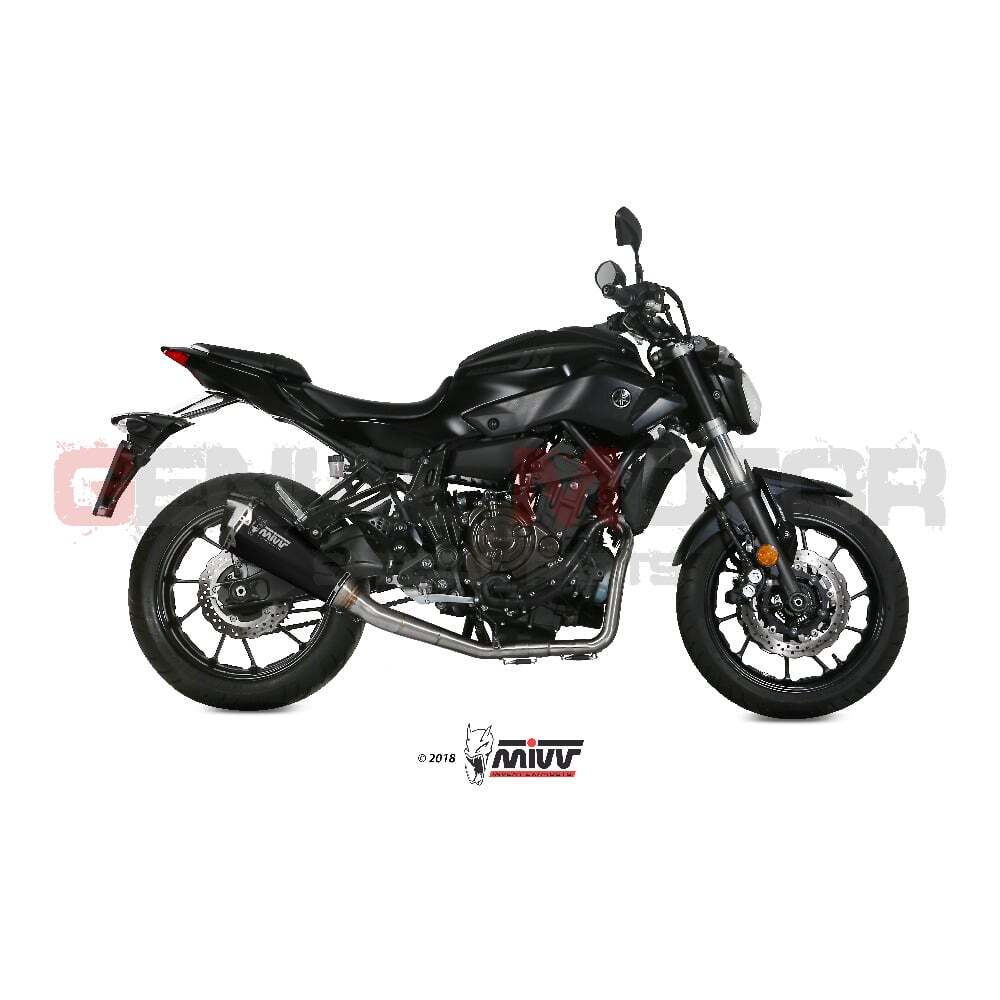 Mivv Complete Exhaust Delta Race Black Steel High for Yamaha Mt-07 2014 > 2020