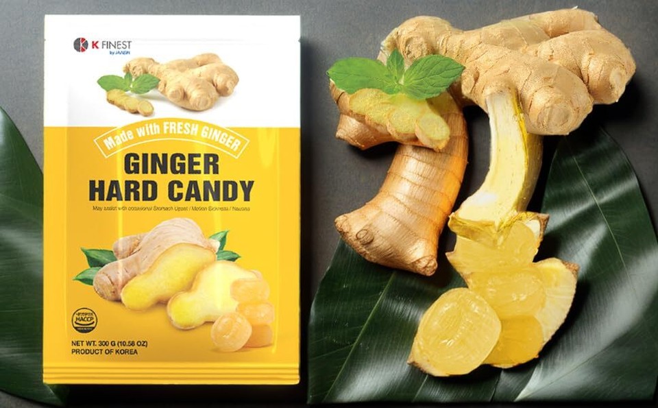 Ginger Hard Candy Made with Fresh Ginger Extra Strength Flavor Anti
