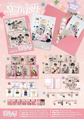 NCT WISH サクヤ お渡し会 ビジュアルシート ポストカード セット NCT WISH WISHFUL SAKUYA Ver. LIMITED EDITION CD POSTCARD STICKER