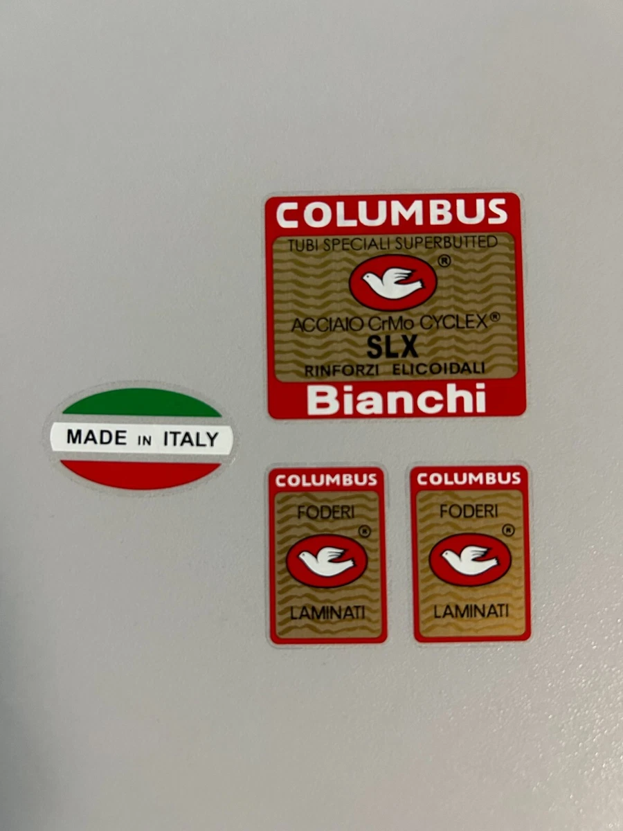 Kit D'autocollants Vintage Bianchi Lusso Pour Vélo - Noir Brillant