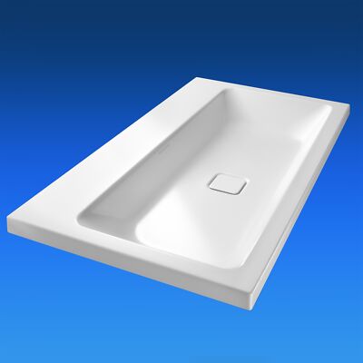 Kaldewei CONO Aufsatzwaschtisch mit 1 Hahnloch Perl-Effekt 3085 o. 3086