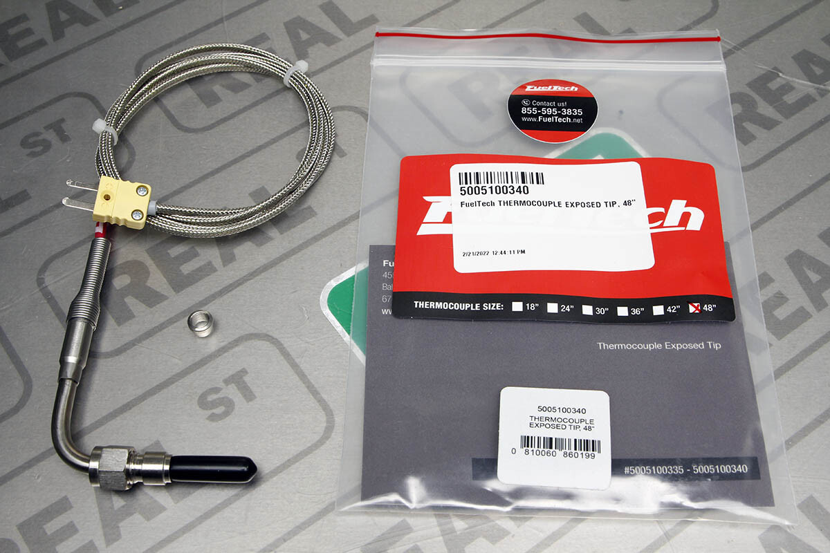 FuelTech K-Type Thermocouple EGT Exhaust Gas Temperature Probe Exposed Tip 48