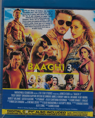 BAGHI TIGER SHROFF, SHRADDHA KAPOOR BOLLYWOOD BLU RAY