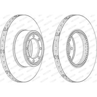 Ferodo Bremsscheiben Hinten Ø294 Mm BelüFtet FüR Iveco Daily IV