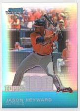 2010 BOWMAN CHROME TOPPS 100 REFRACTOR /499 JAYSON HEYWARD DODGERS R62