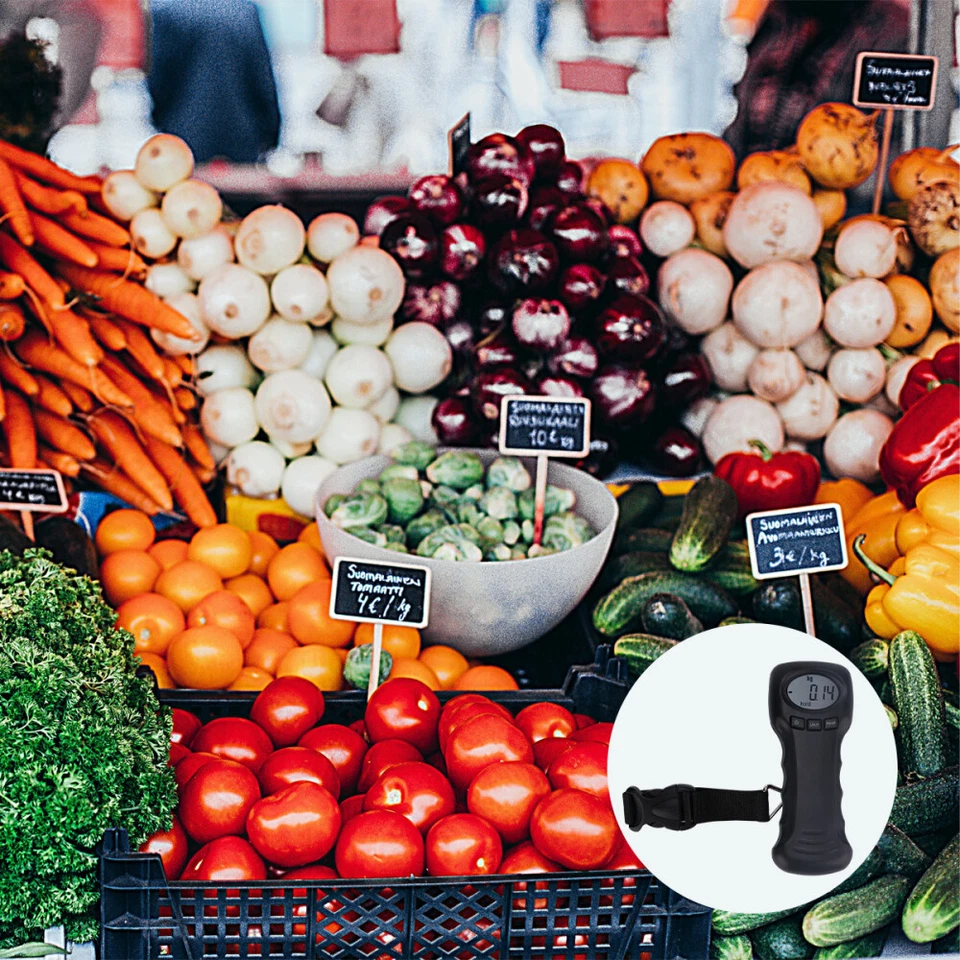 Digital Luggage Scale Fishing with Measuring Tape Cord Portable Travel - Image 4 of 4