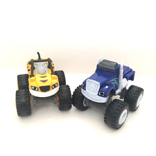 Monster Machines Blaze & Tiger Crusher Blue Yellow Trucks Kids Toys