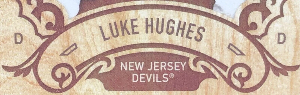 2023-24 O-Pee-Chee Luke Hughes “MARQUEE ROOKIE” WOOD UNANNOUNCED SSP RC #W-LH 📈 - Image 4 of 4
