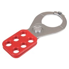 LOTO Double Locking Vinyl Coated Padlock Hasp - 6 holes, 37mm diameter