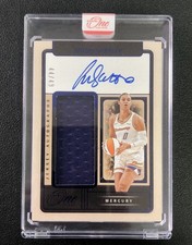 2025 Panini WNBA One And One Jersey On Card Auto Satou Sabally Blue /49 Mercury