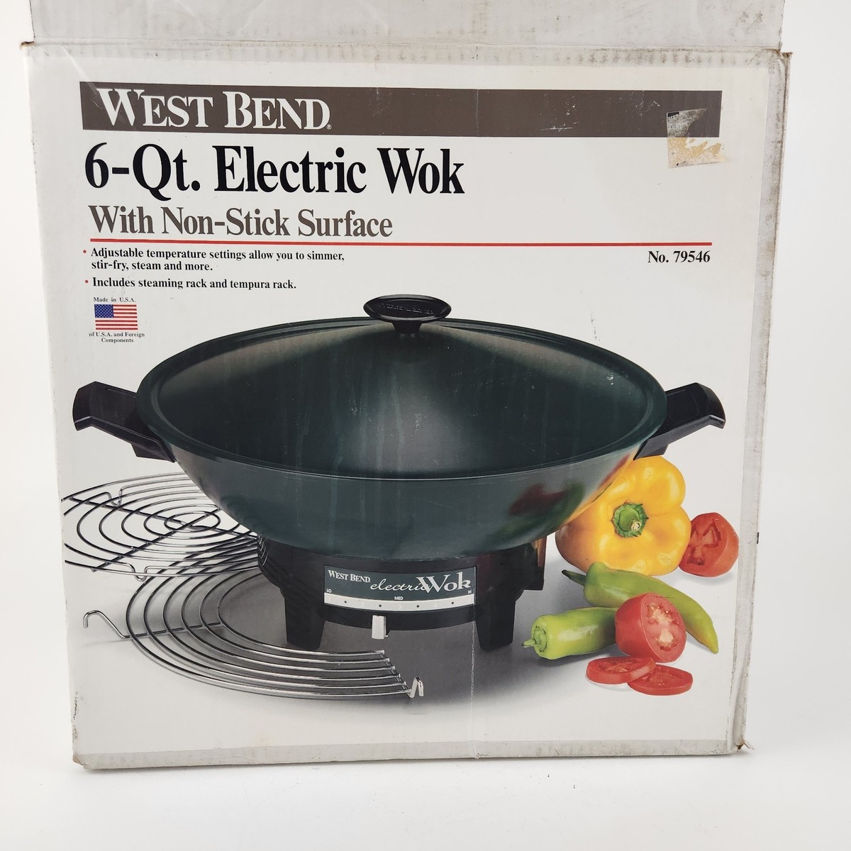 westbend 両手鍋 Vintage West Bend Electric Wok 6 qt Non-Stick 79546 NEW NOS | eBay