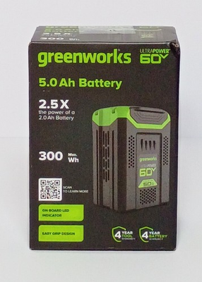 #ad Greenworks Ultra Power 60V 5.0 Ah Rechargeable Battery NEW SEALED FREE SHIPPING $119.95