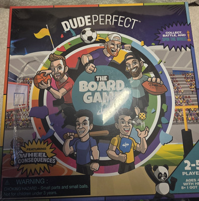 Dude Perfect Board Game, Sports, Action & Competitive Challenge Game Ages 4+ NEW