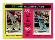 2024 Topps Heritage #212 Aaron Judge/Paul Goldschmidt MVP ~ NY Yankees!