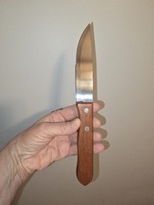 Winco  Jumbo Steak Knife   Heavy Duty Blade LOT of 12  Wood Handle