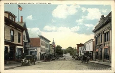 Pittsfield,ME Main Street Looking South Tichnor Mass Somerset County 1c stamp