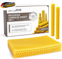 Bolosa 10 StüCk Bienenwachsplatten, Wachsplatten FüR Kerzen, Wachsplatten, Biene