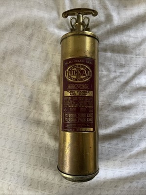 Vintage Brass General Quick Aid Fire Extinguisher Model 85HD with