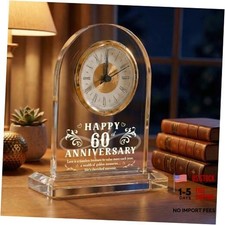 60th Anniversary Clock Gift for Couple Acrylic Clock 60th Wedding Anniversary