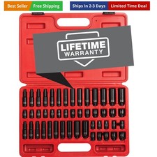 1/4 Inch Drive Master Impact Socket Set, 48-Piece, SAE/Metric, 3/16 Inch - 9/...